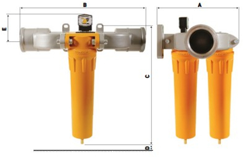 Comprag dff-280 a twin фильтры сжатого воздуха