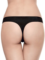 Изящные непрозрачные женские трусики-стринги (Размер: 4 размер) (Цвет: черный)