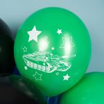 Шар (12''/30 см) Военная техника, Ассорти, пастель, 2 ст, 25 шт.