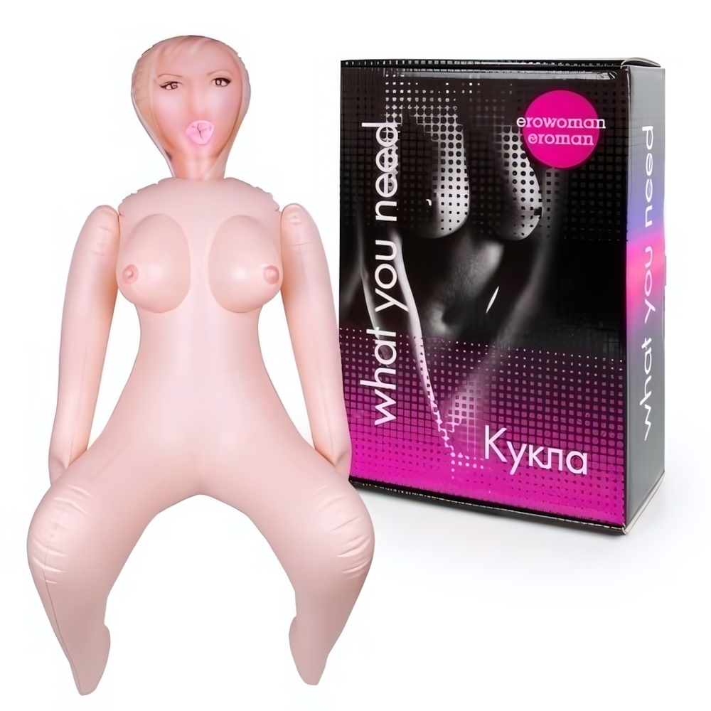 Кукла надувная Анастасия три отверстия 150 см