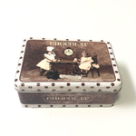Коробка жестяная Шоколад в  винтажном стиле 15 см