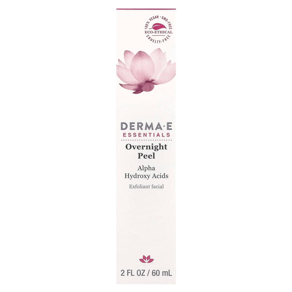DERMA E, ночной пилинг, эксфолиант для лица, 60 мл (2 жидк. унции)