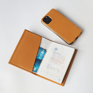 Обложка для паспорта из натуральной кожи теленка, золотого цвета