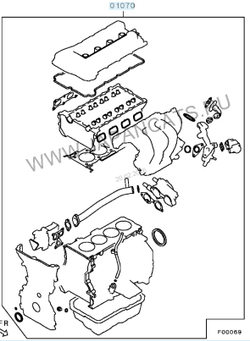 Комплект прокладок двигателя Mitsubishi / Citroen / Peugout / RVLT-1000A523