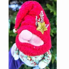 Игрушка ручной работы «Гном в красном колпаке» / 18см