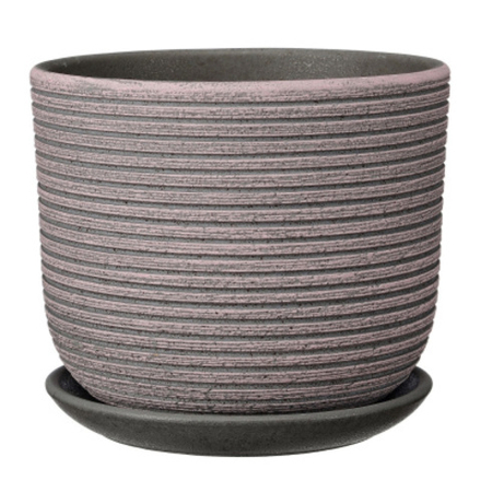 Горшок Бук Лоза 1,6л d15 розово-серый с поддоном Композит