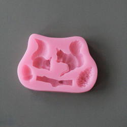 Молд силиконовый "Белочки" / форма для лепки из полимерной глины, мастики, шоколада