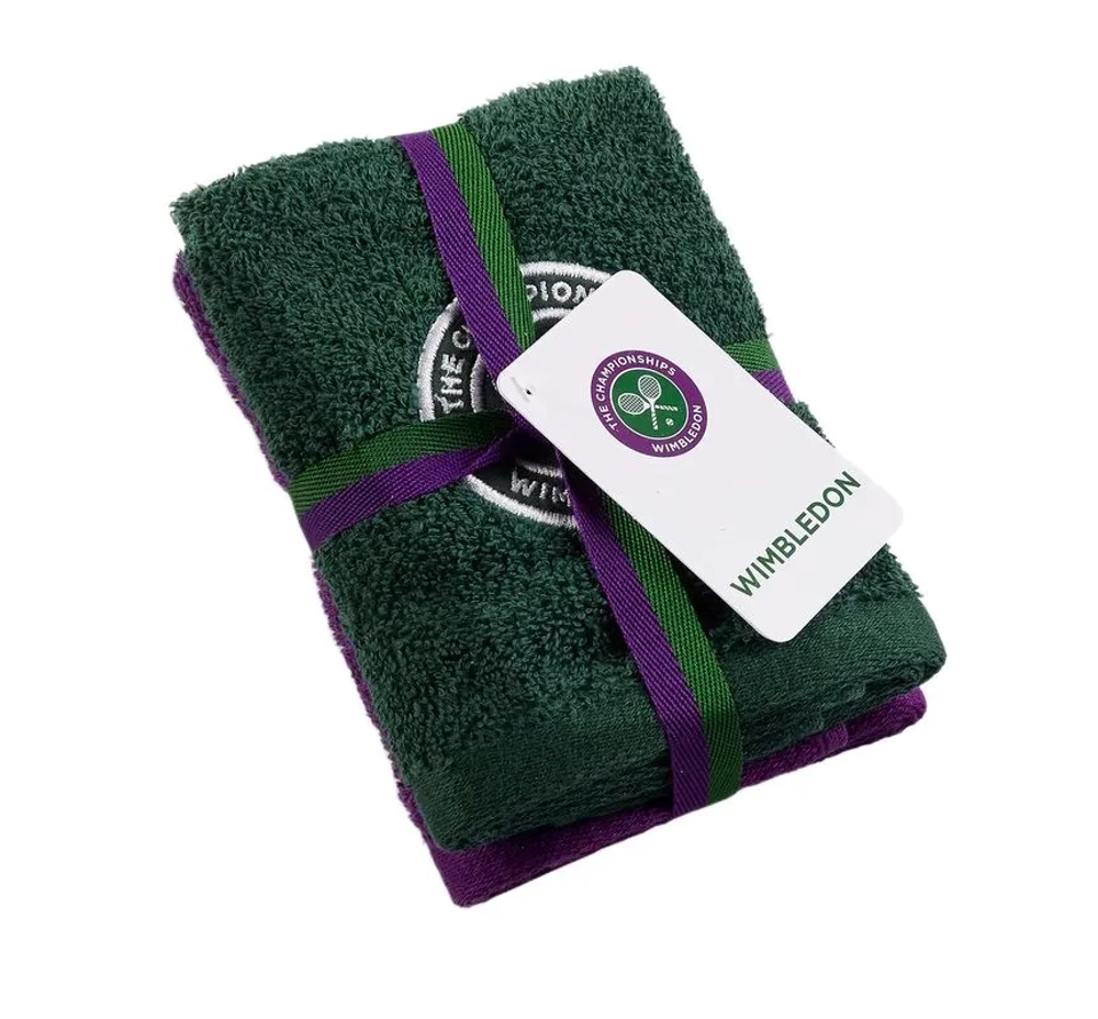 Теннисное полотенце Wimbledon Face 2P - green/purple
