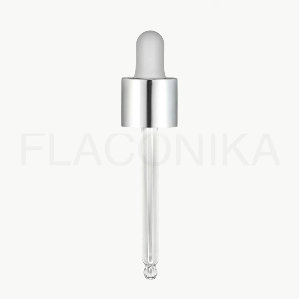 Комплект: Пипетка для флакона 50 мл (18) Серебро с белой грушей