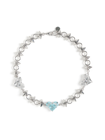 Колье "Blue big soul thorn" Silver