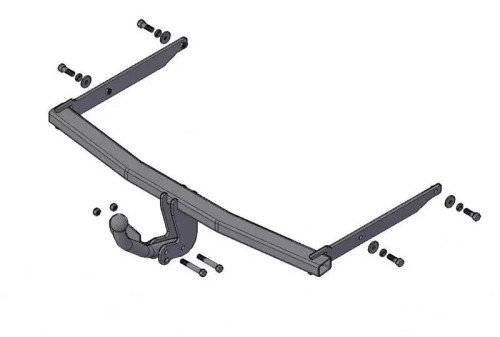 Фаркоп Ford Focus 3 хетчбек 2011-2018, условно-съемный,(без электрики) Трейлер.6014