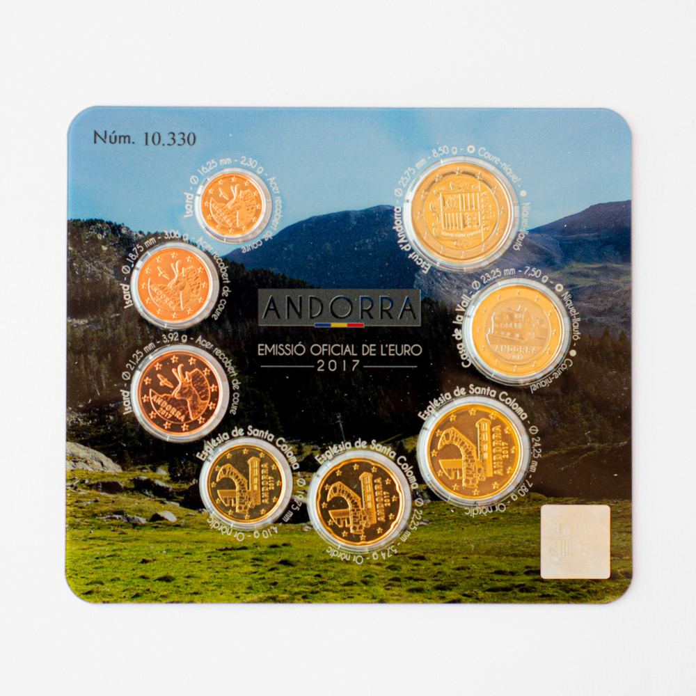 Andorra 2017 Brilliant Uncirculated (BU) Coin Set
