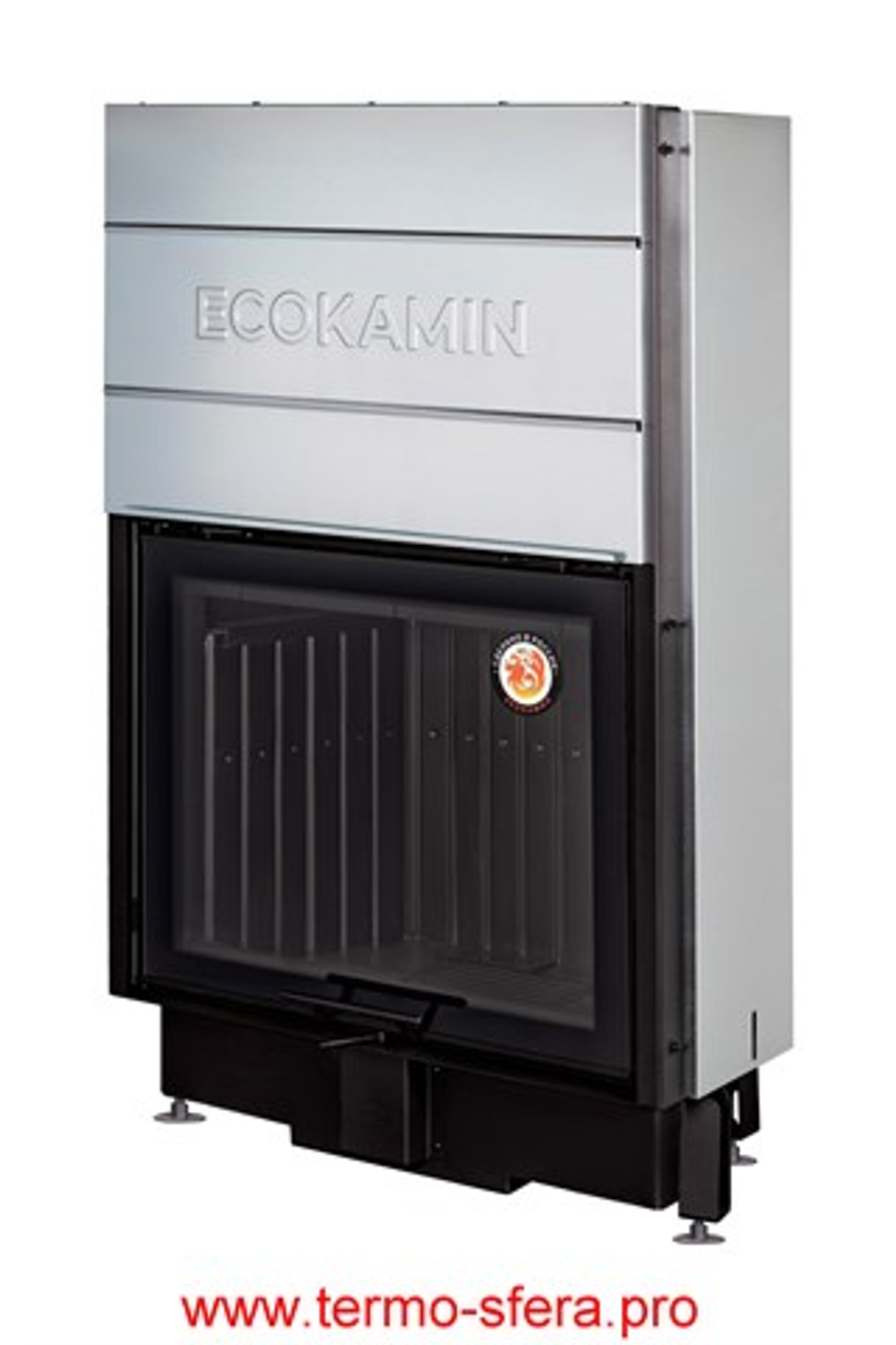 Каминная топка Экокамин ВЕГА 800 B принтинг черный шамот