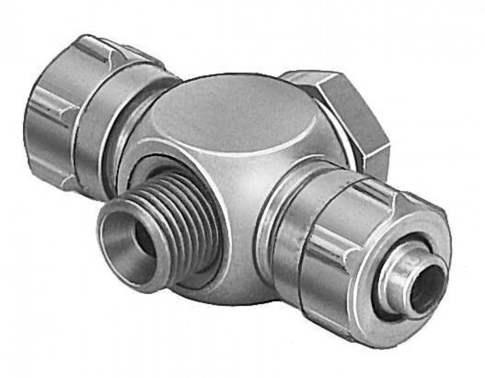 Тройник ниппельный с резьбой и накидной гайкой Festo TCK-1/2-PK-13