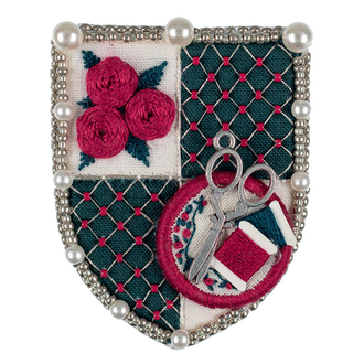 "Klart" набор для вышивания 10-515 "Брошь. Герб вышивальщицы" 4.5 х 9.5 см