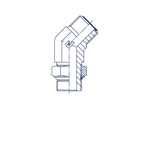 Штуцер FMH45 D06 ORFS 9/16 - UNF 7/16 (удлиненный)