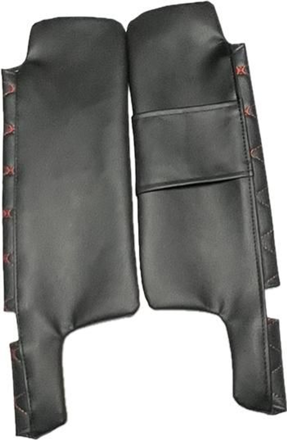 Чехлы на козырьки ВАЗ 2108, 2109, 21099, 2113, 2114, 2115 (красная нить Бабочка)