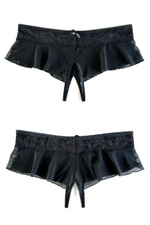 Черные контактные трусики-юбочка LXL (46-48) (Цвет: черный)