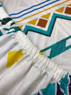 Простынь на резинке перкаль Сказка "Зигзаг" 90x200 см