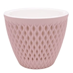 Кашпо для цветов пластиковое 1,6л d-16см «Версаль» Бежево-розовый