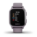 Смарт-часы Garmin Venu Sq орхидея с алюминиевым безелем и с силиконовым ремешком 010-02427-12