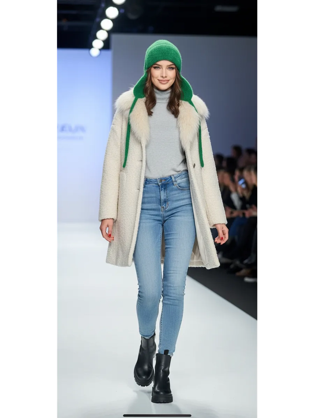 шапка ушанка осенняя-зимняя вязаная с ушками