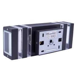 UUL-S18A 2x60W-E27 IP65 BLACK Светильник уличный. под две лампы Е27. Архитектурный накладной. Корпус черный. TM Uniel