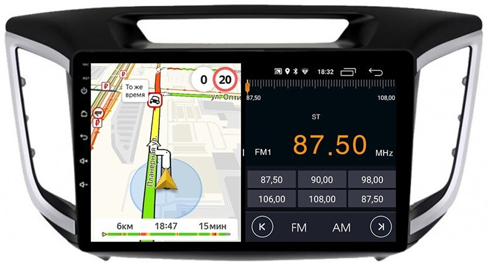 Магнитола для Hyundai Creta 2016-2021 - Parafar PF407FHD на Android 13, 8-ядер, 2Гб+32Гб, CarPlay, 4G SIM-слот