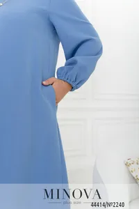 Платье 2240-голубой Minova