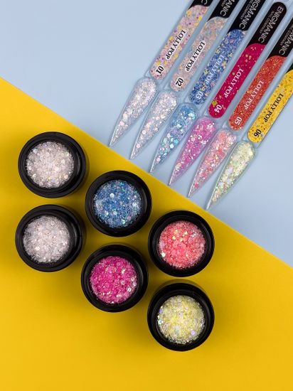 Глиттер гель Lolly Pop 01 builder gel Enigma 5 мл
