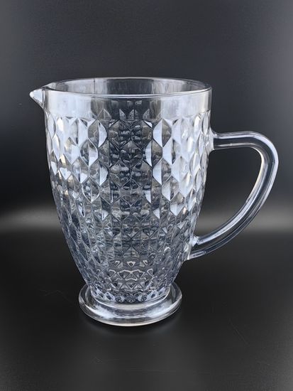 Кувшин стеклянный 1,1 л. на ножке синий, серия Грани