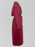 Тренч Koko Be Trendy однотонный длинный замшевый с ремешком