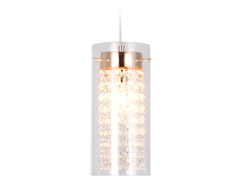 Подвесной светильник с хрусталем TR3660 GD/CL золото/прозрачный E14 max 40W D110*1000