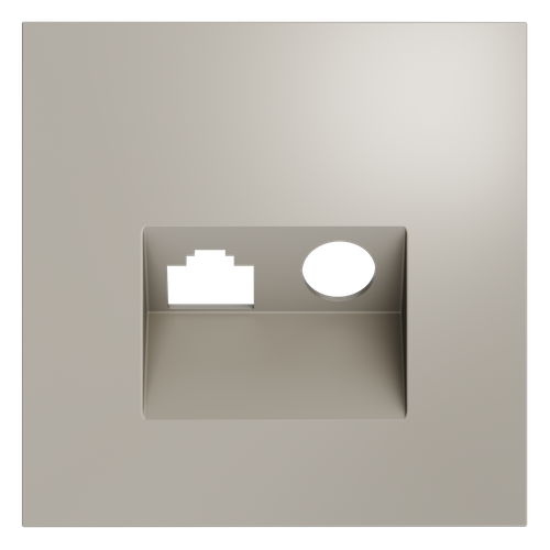 Накладка для розетки TV+RJ45 кат. 6, S70 (кашемир)
