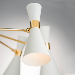 816086 Люстра DUMO 8х40W E14 БЕЛЫЙ МАТОВЫЙ/ЗОЛОТО