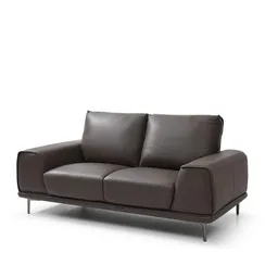 Двухместный диван Nolan 182 см из натуральной коричневой кожи