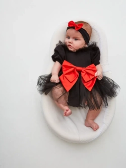 Платье-боди для новорожденной