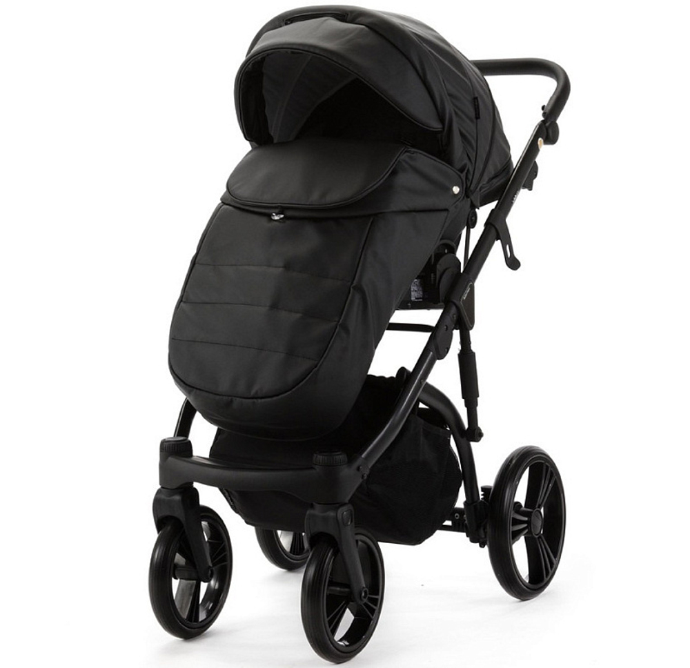 Детская коляска Adamex Lanti Deluxe 2 в 1 LN-SA2 (ЧЕРНАЯ КОЖА)