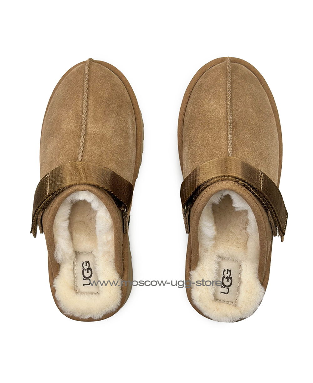 GOLDENSTAR CLOG PLATFORM- Chestnut