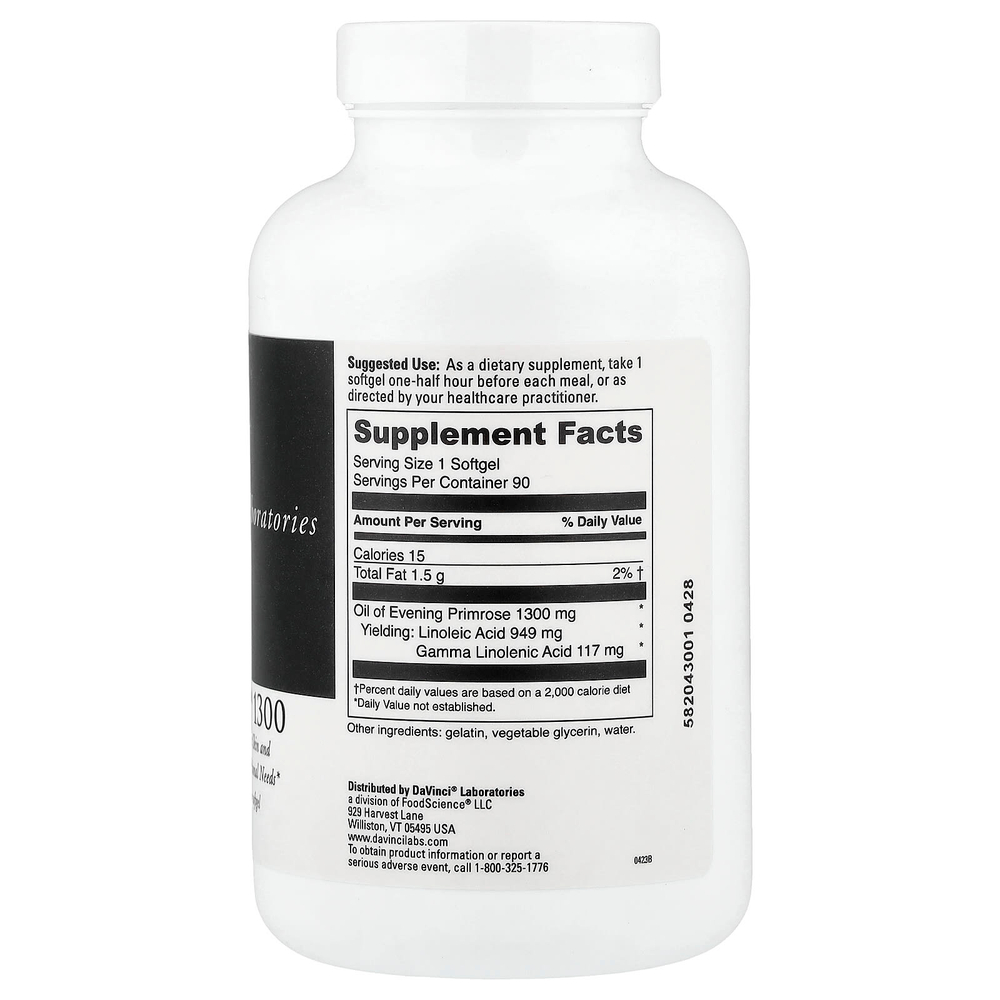 DaVinci Laboratories, Gamma-Lin™ 1300, 1300 мг, 90 капсул