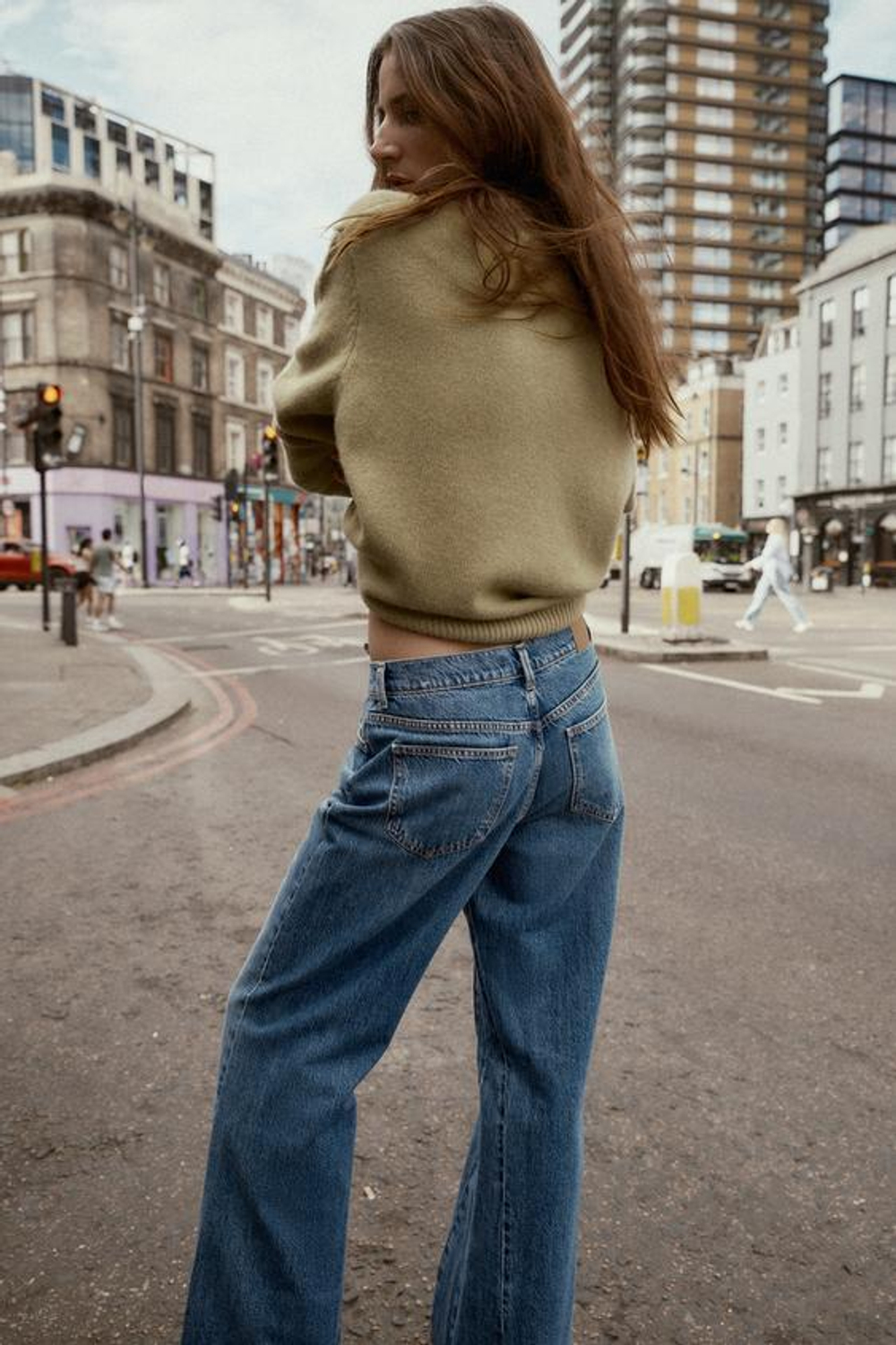 ZARA ДЖИНСЫ Z1975 WIDE LEG С ВЫСОКОЙ ПОСАДКОЙ, ИНДИГО