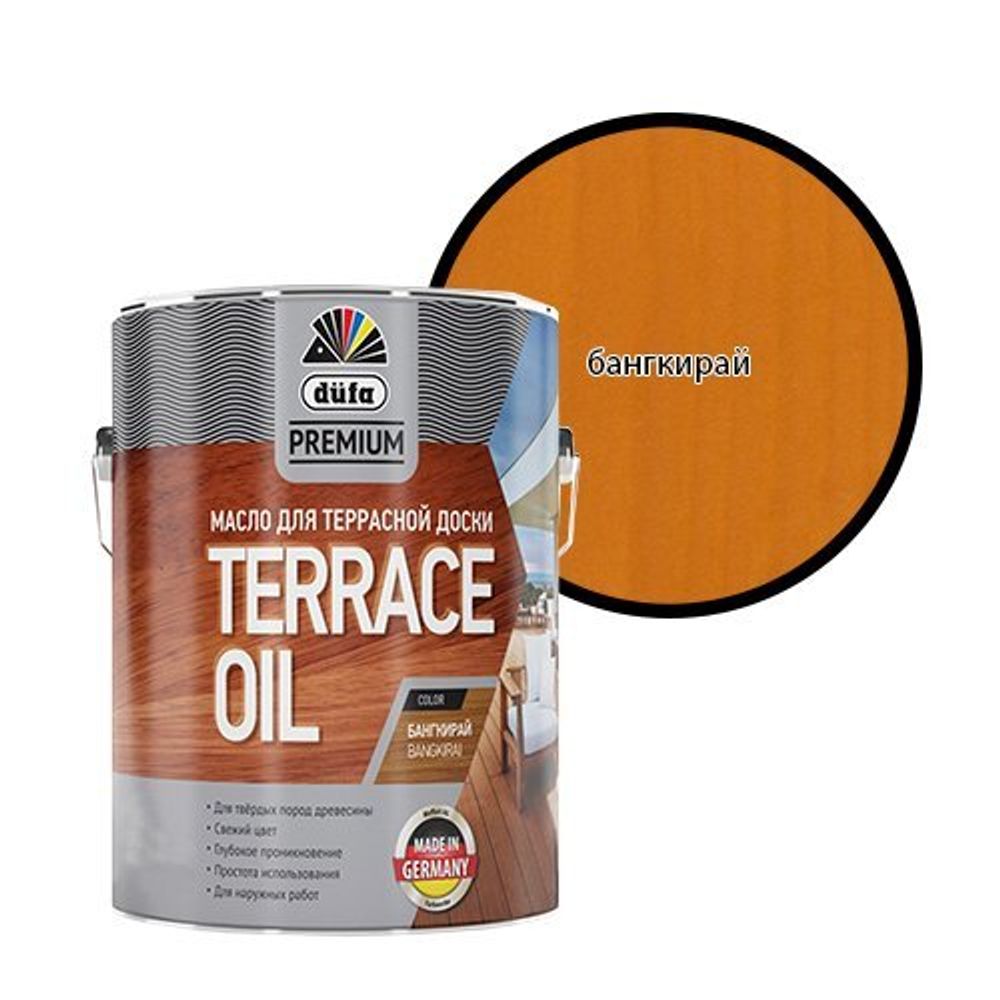 Масло для защиты древесины Dufa Premium Terrace Oil bangkirai матовое бангкирай 0,75 л.