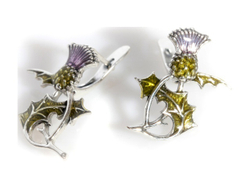 "Кардус" серьги в серебряном покрытии из коллекции "Флорина" от Jenavi с английским замком