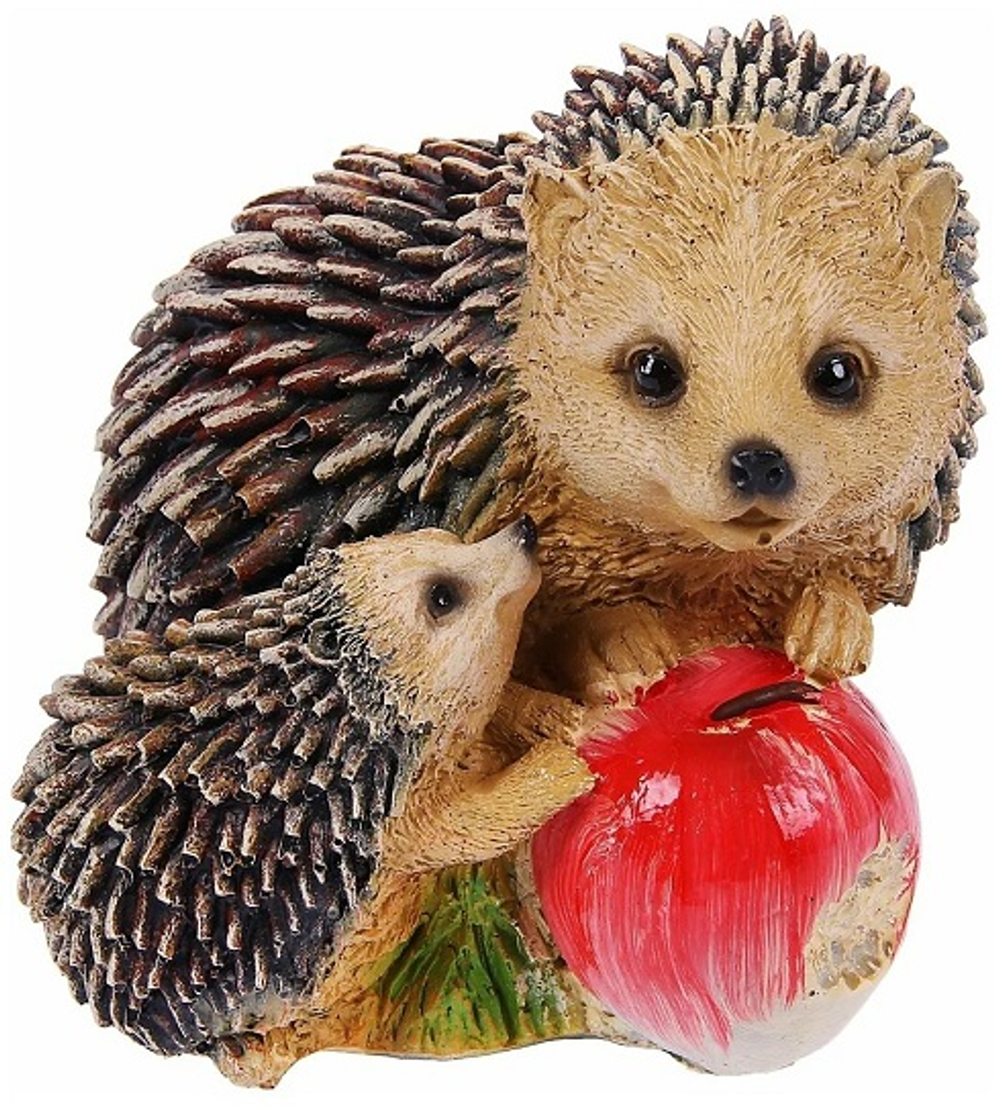 Фигура Ежик с ежонком с яблоком