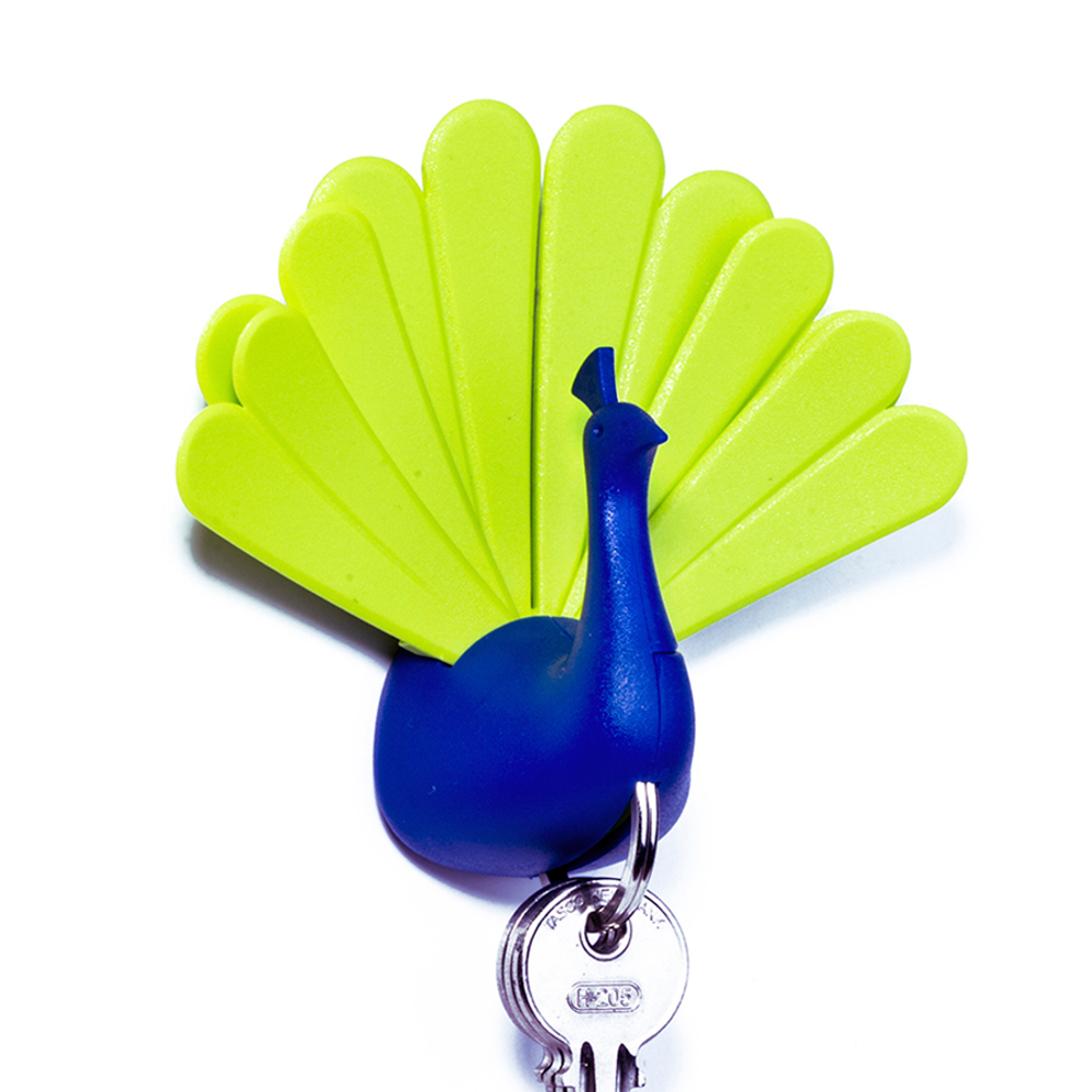Ключница peacock, синяя/зеленая