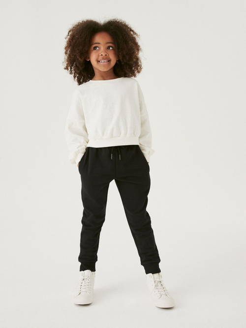 Джоггеры с флисовой подкладкой для девочки Next D50-897, Черный