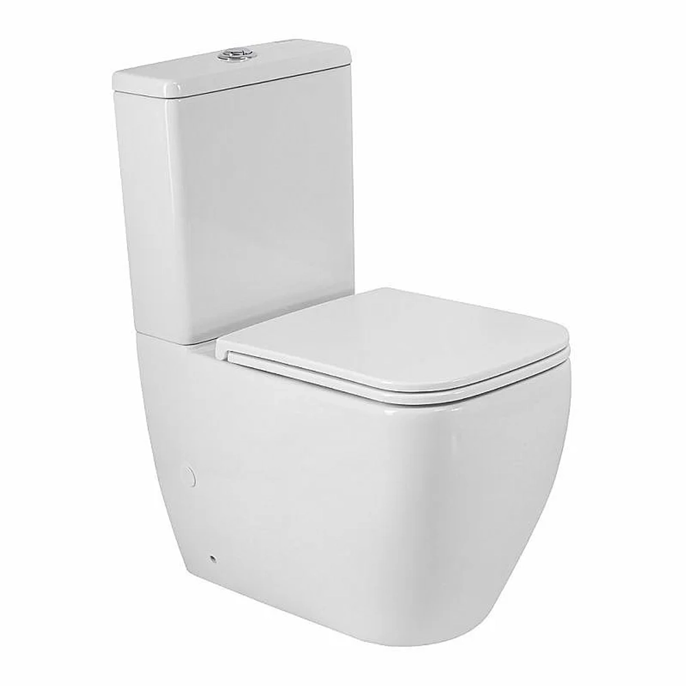 Унитаз напольный BelBagno LUCE-TOR BB2197CP-TOR/SC белый, с крышкой микролифт, с бачком, безободковый, слив-торнадо