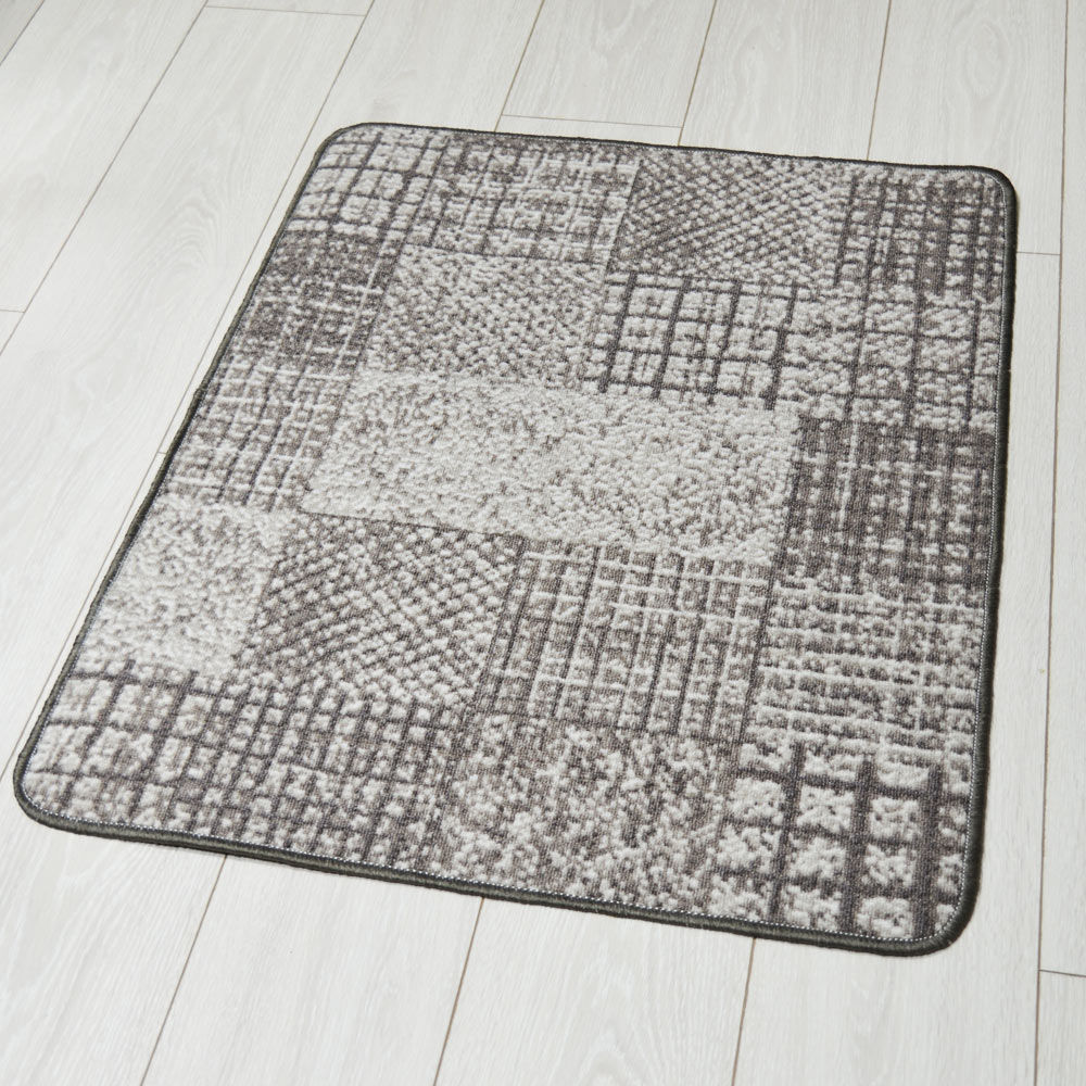 Коврик 70*100см Люксор Люкс Принт ворс 3 мм, серый (ассорти)