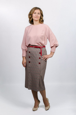 Юбка карандаш Mila Bezgerts 2444ЮП, цвет клетка, размер 46