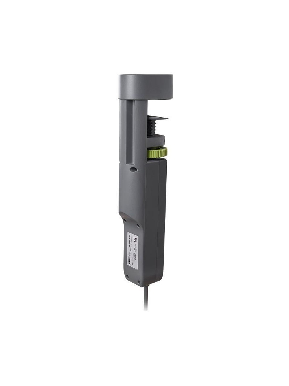 Удлинитель 3х1.5м на струбцине с заземл. с выкл. 3 USB выхода (2А+1С) IP20 ПВС 3х1 ETD-03U-150-gy (3х1.5) сер. JAZZway 5059559